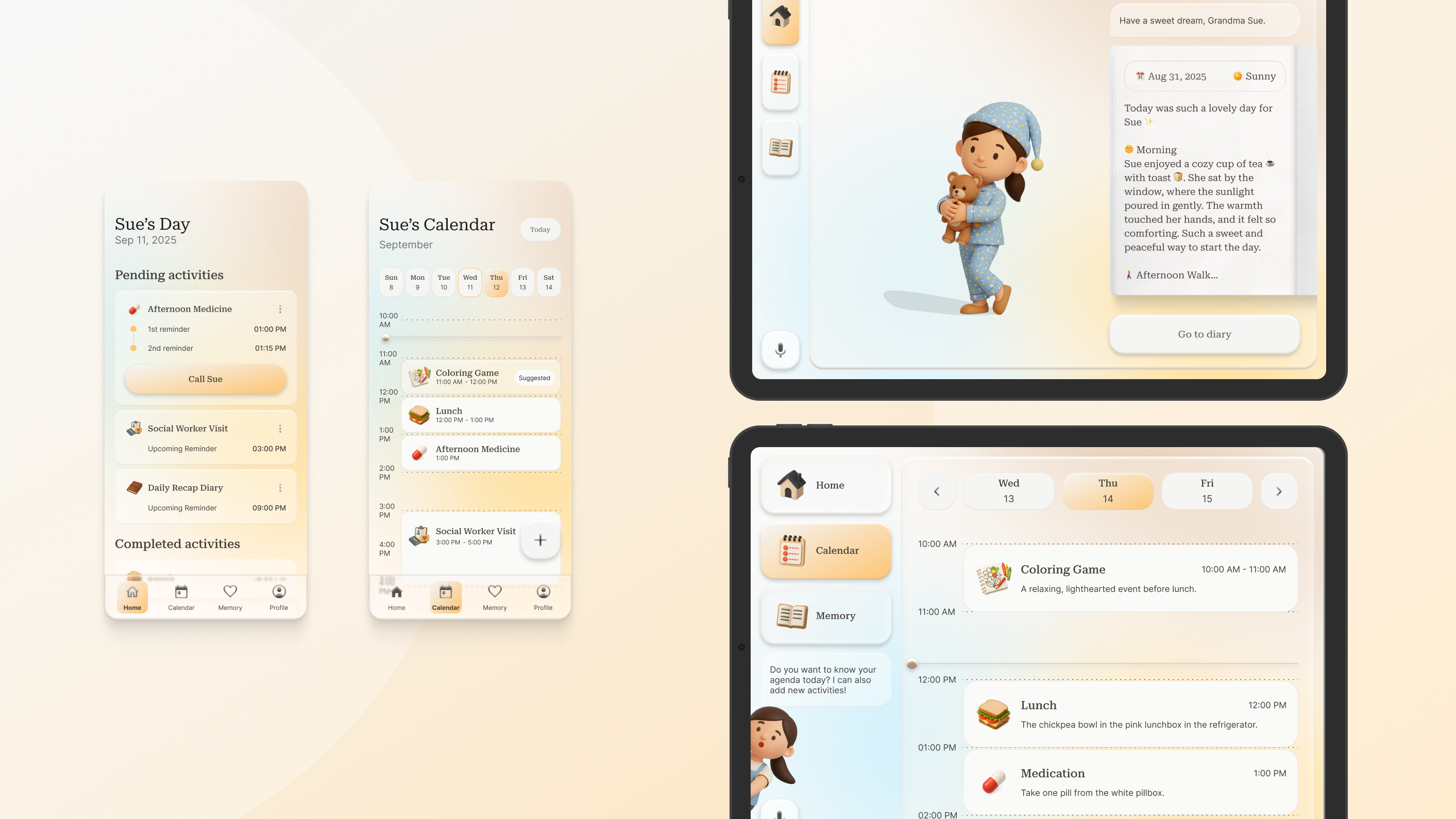 caregiver can set an agenda for patient